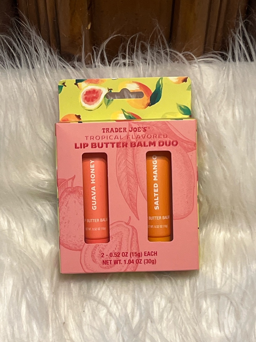 Tropical Lip Butter Balm Duo - Guava Honey & Salted Mango (Pink / Orange)